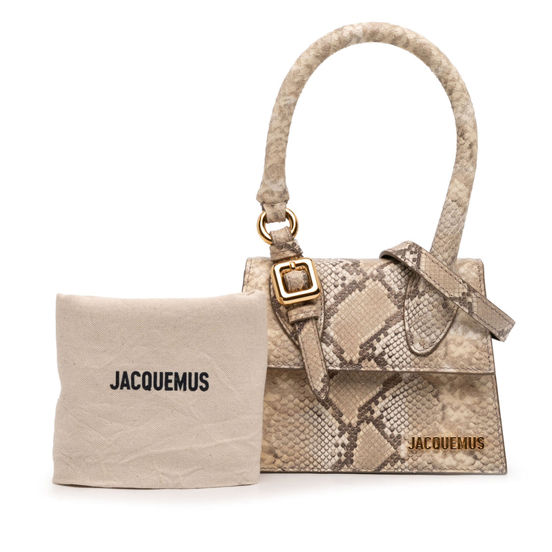 Snake Embossed Leather Le Chiquito Moyen Satchel - Image 7