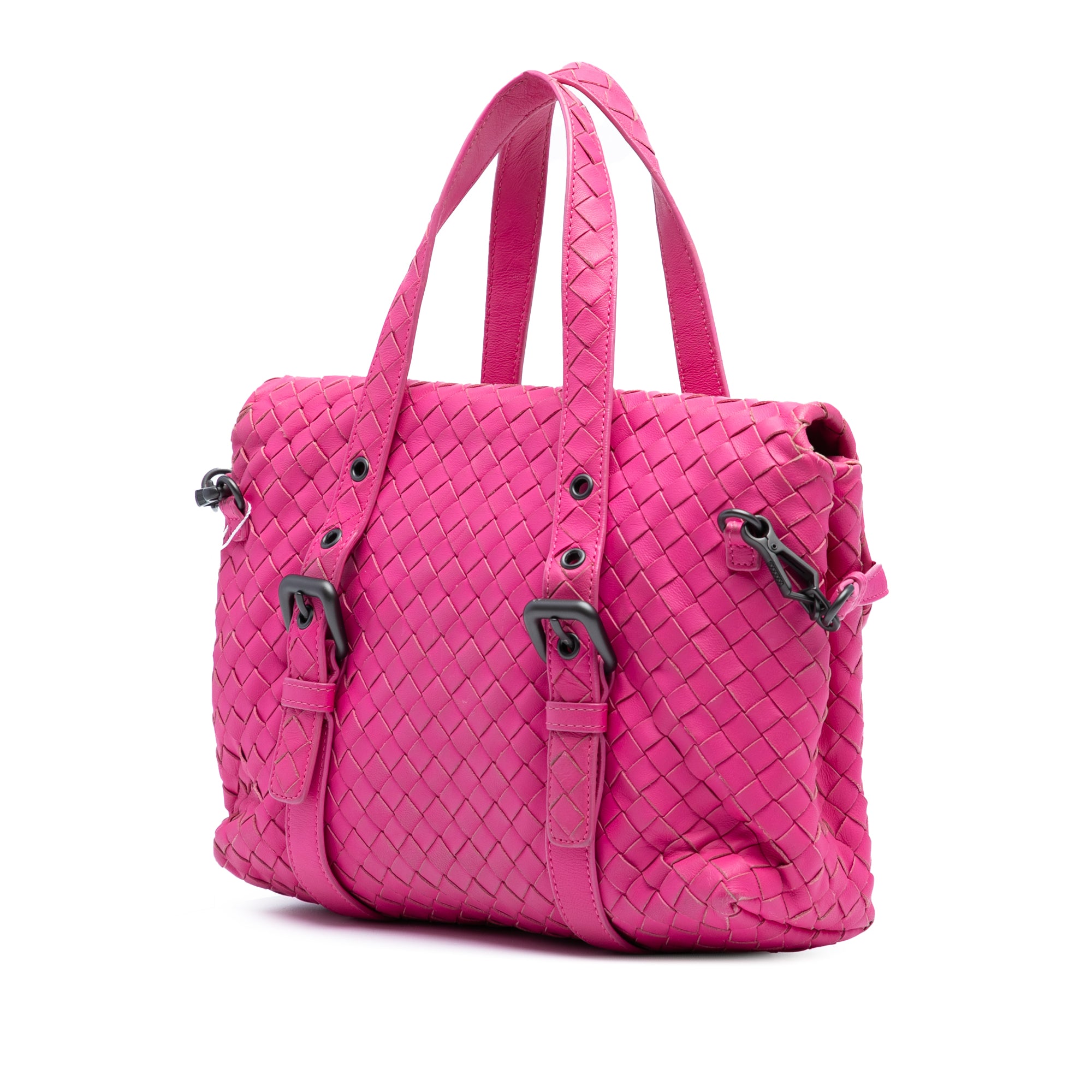 Nappa Intrecciato Flap Satchel - Image 2