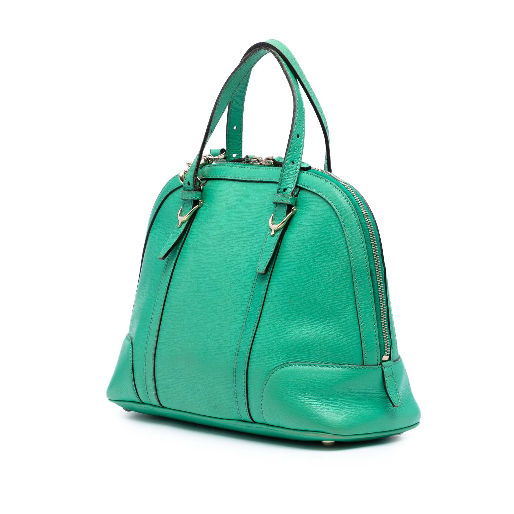Small Leather Nice Dome Satchel - Image 2
