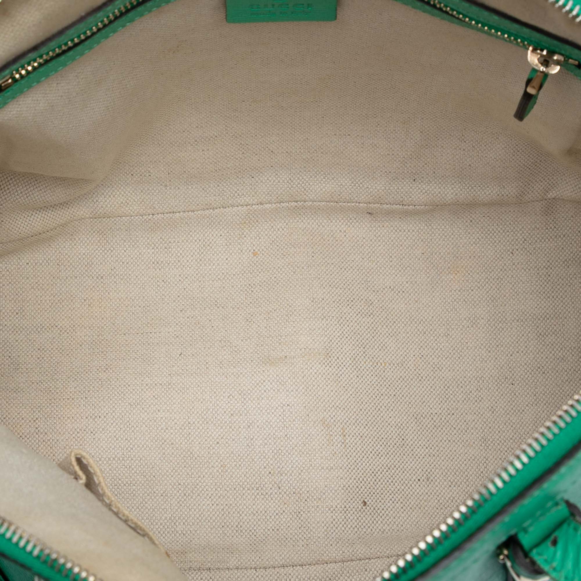 Small Leather Nice Dome Satchel - Image 4