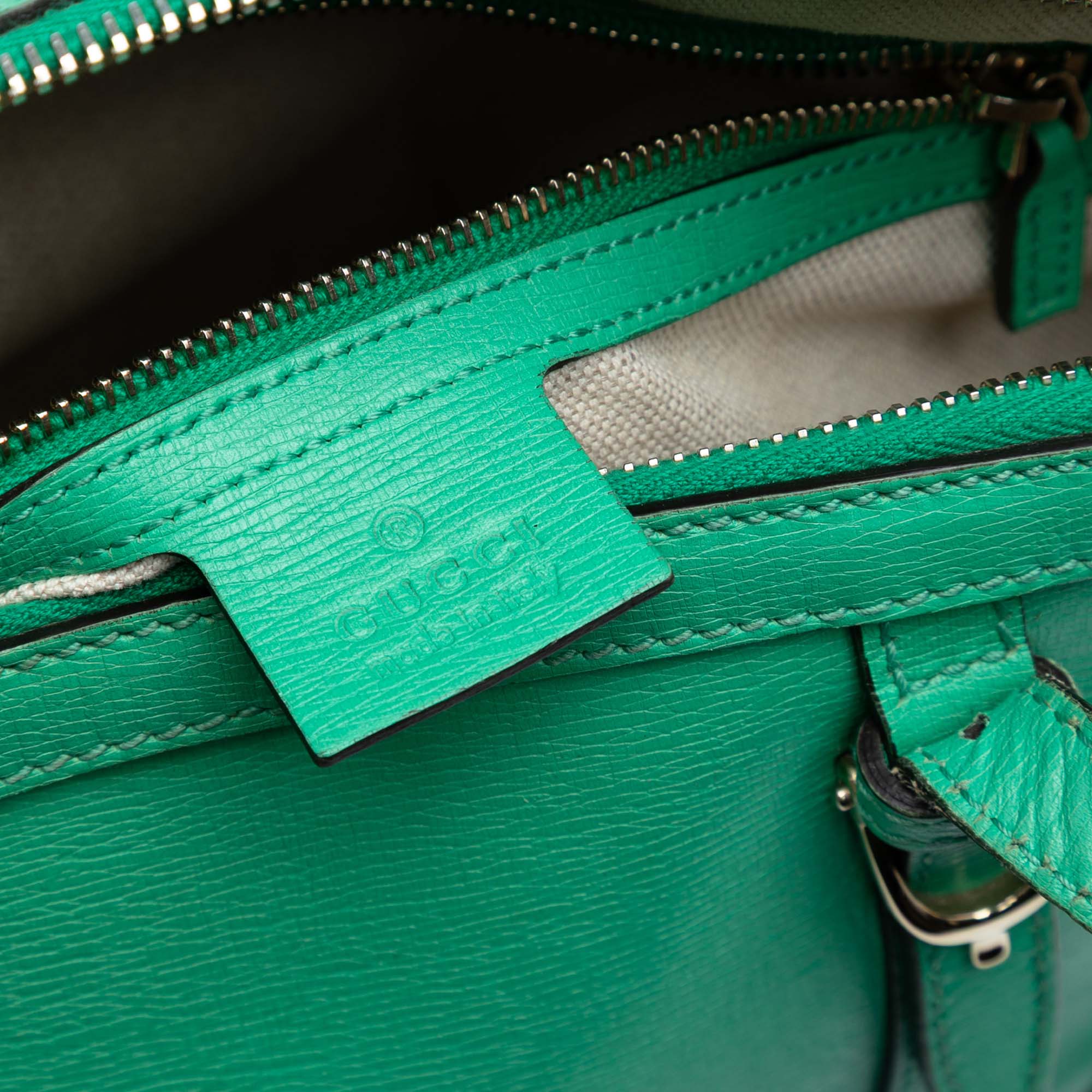 Small Leather Nice Dome Satchel - Image 5