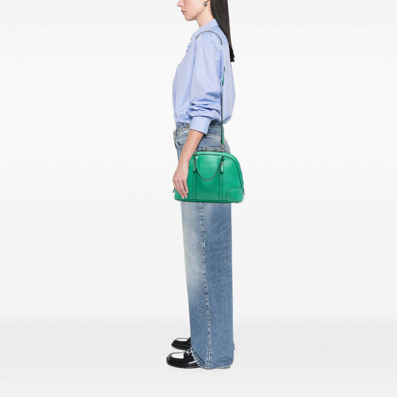 Small Leather Nice Dome Satchel - Image 7