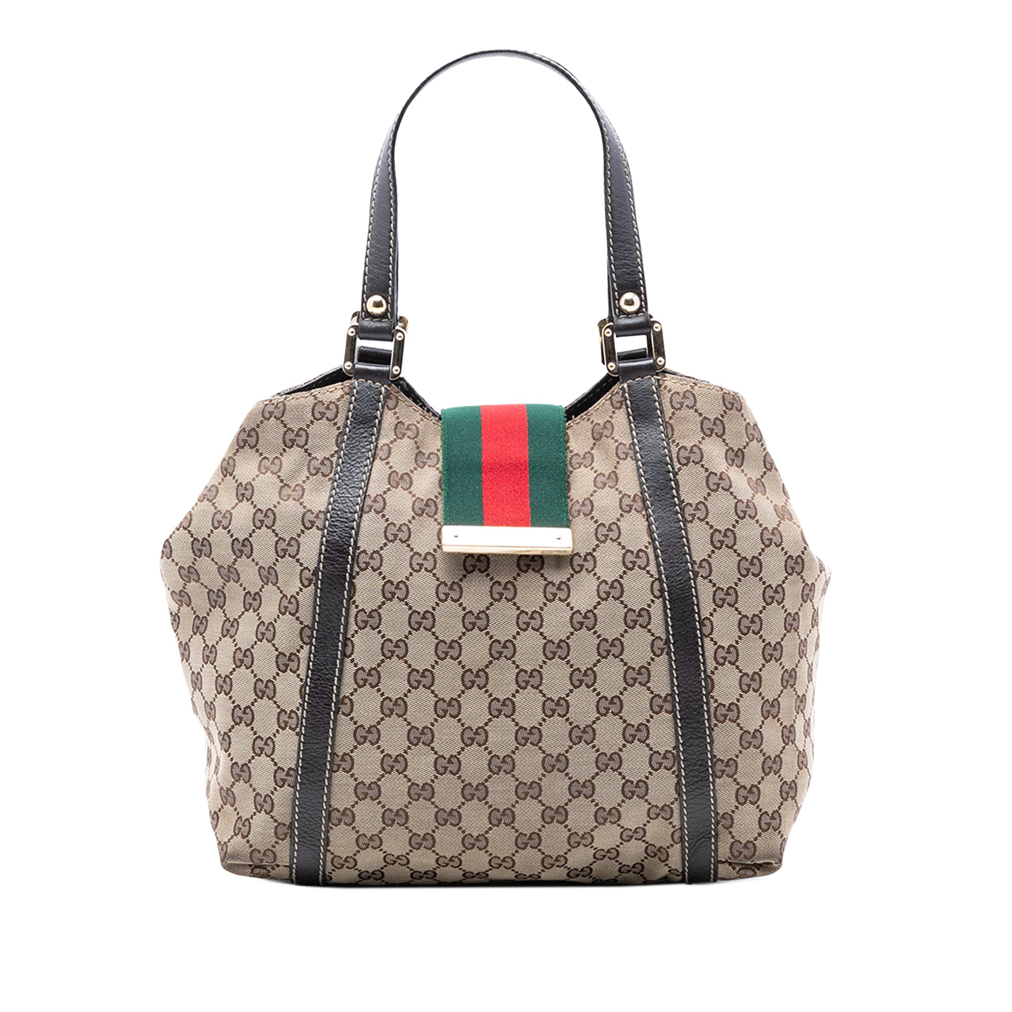 GG Canvas Web New Ladies Tote - Image 1