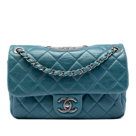 Quilted Calfskin Plaque Double Flap - Image 1