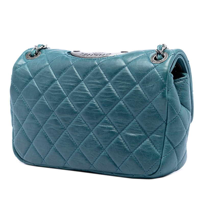 Quilted Calfskin Plaque Double Flap - Image 2