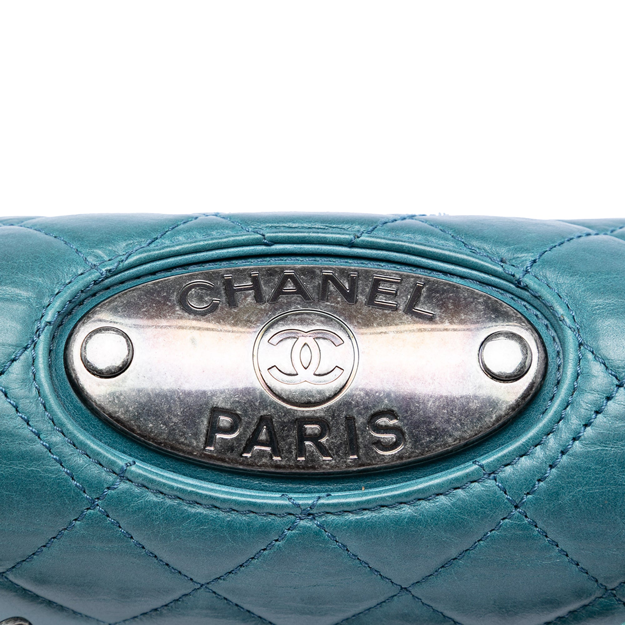 Quilted Calfskin Plaque Double Flap - Image 5