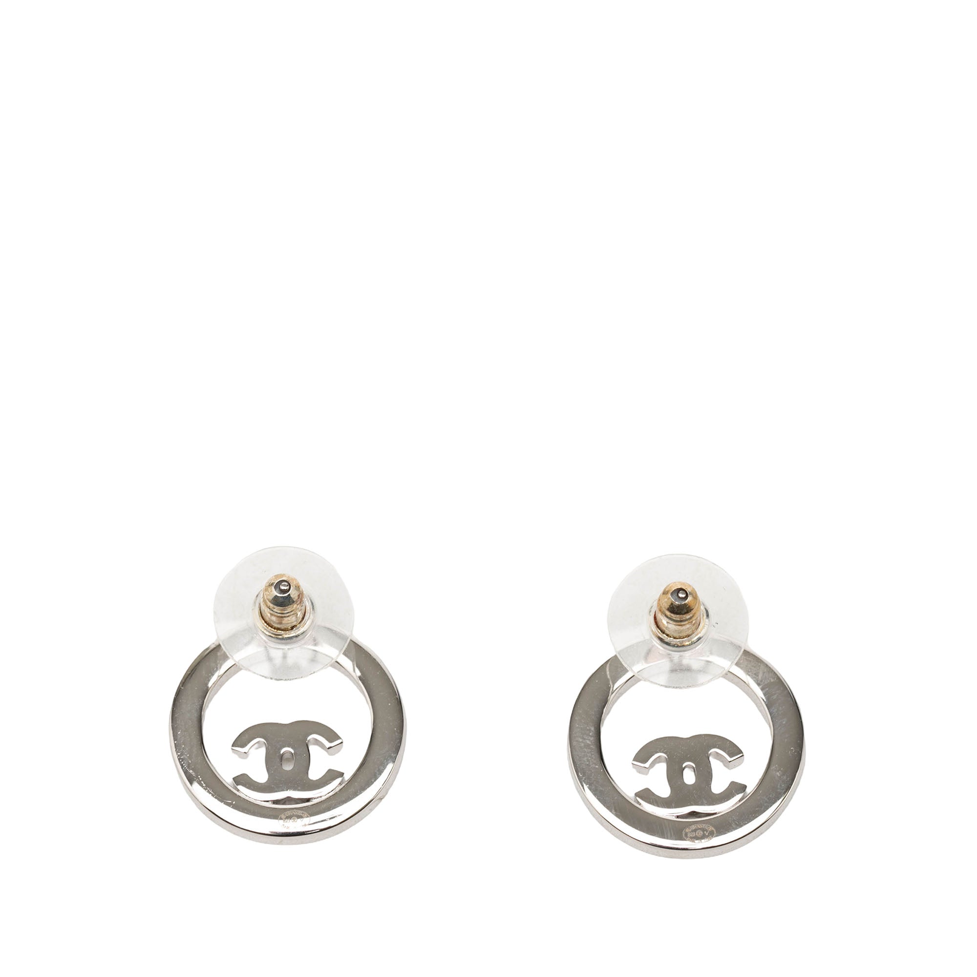 CC Brass Strass Push Back Earrings - Image 2