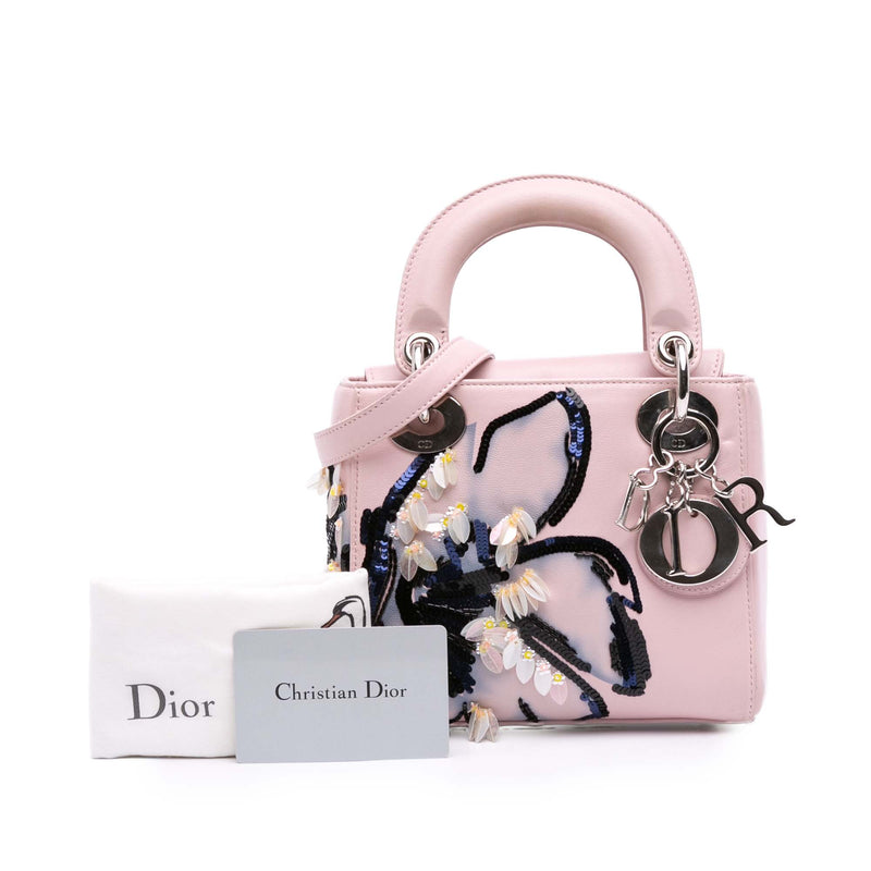 Mini Calfskin Sequin Embellished Lady Dior - Image 12