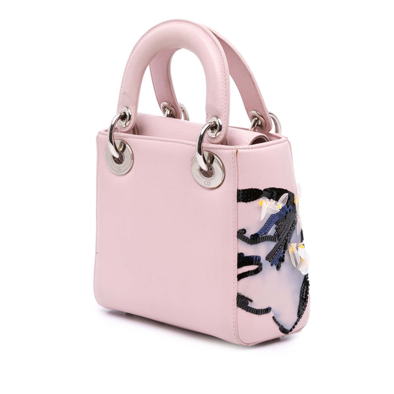 Mini Calfskin Sequin Embellished Lady Dior - Image 2