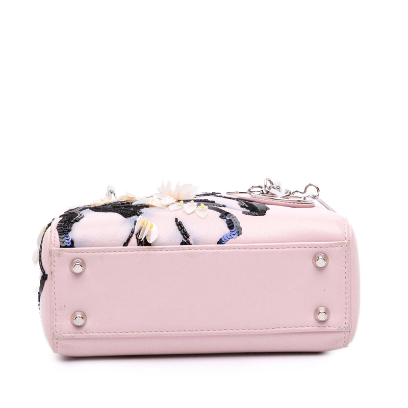 Mini Calfskin Sequin Embellished Lady Dior - Image 3