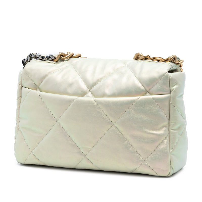 Large Iridescent Lambskin 19 Flap - Image 2