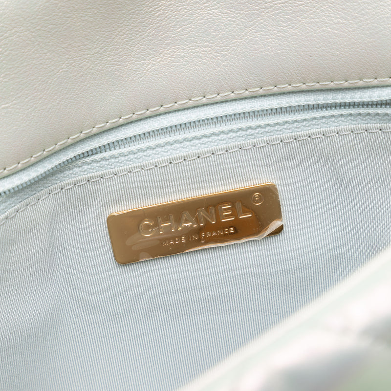 Large Iridescent Lambskin 19 Flap - Image 5
