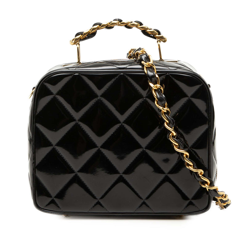 Quilted Patent Vanity Case