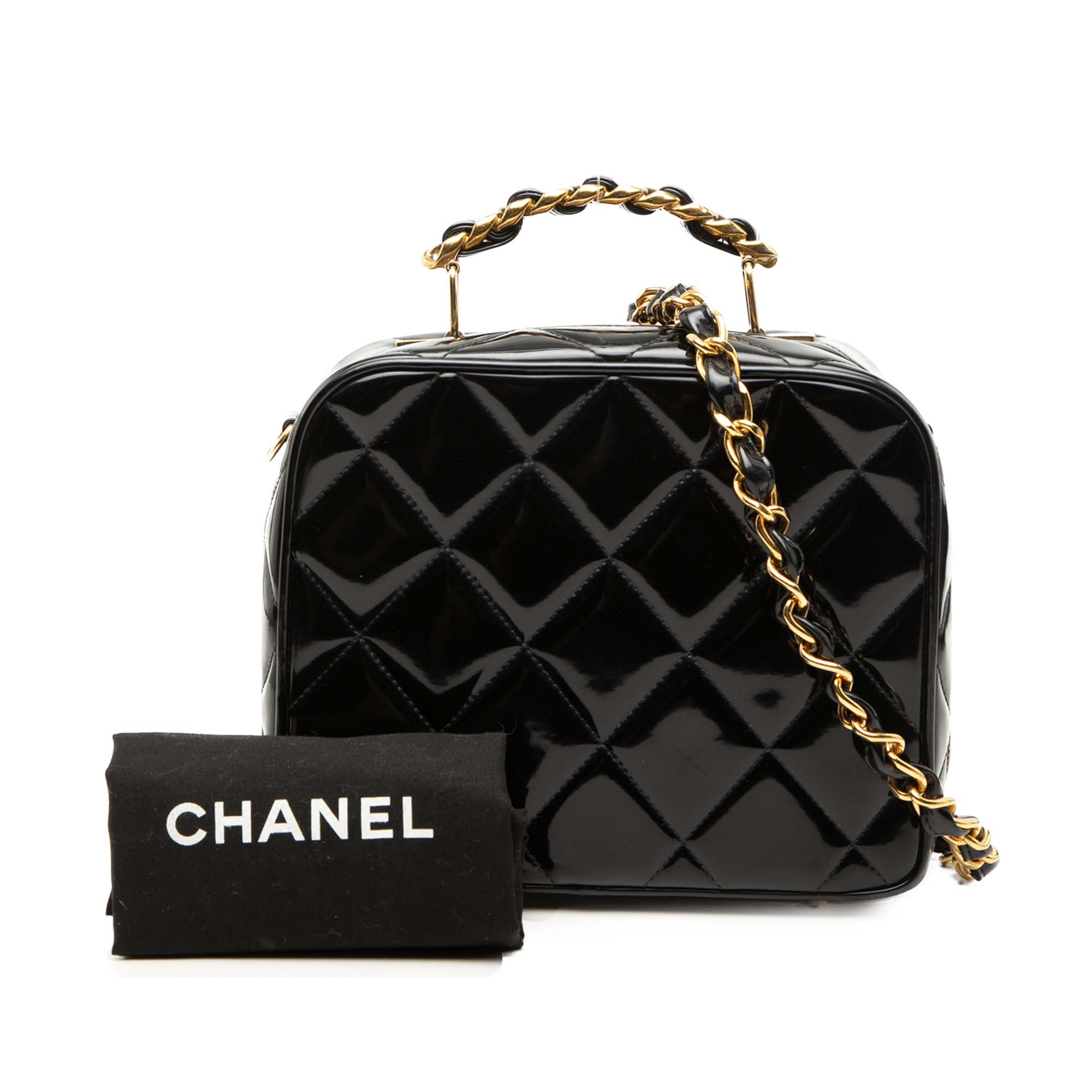 Quilted Patent Vanity Case - Image 8