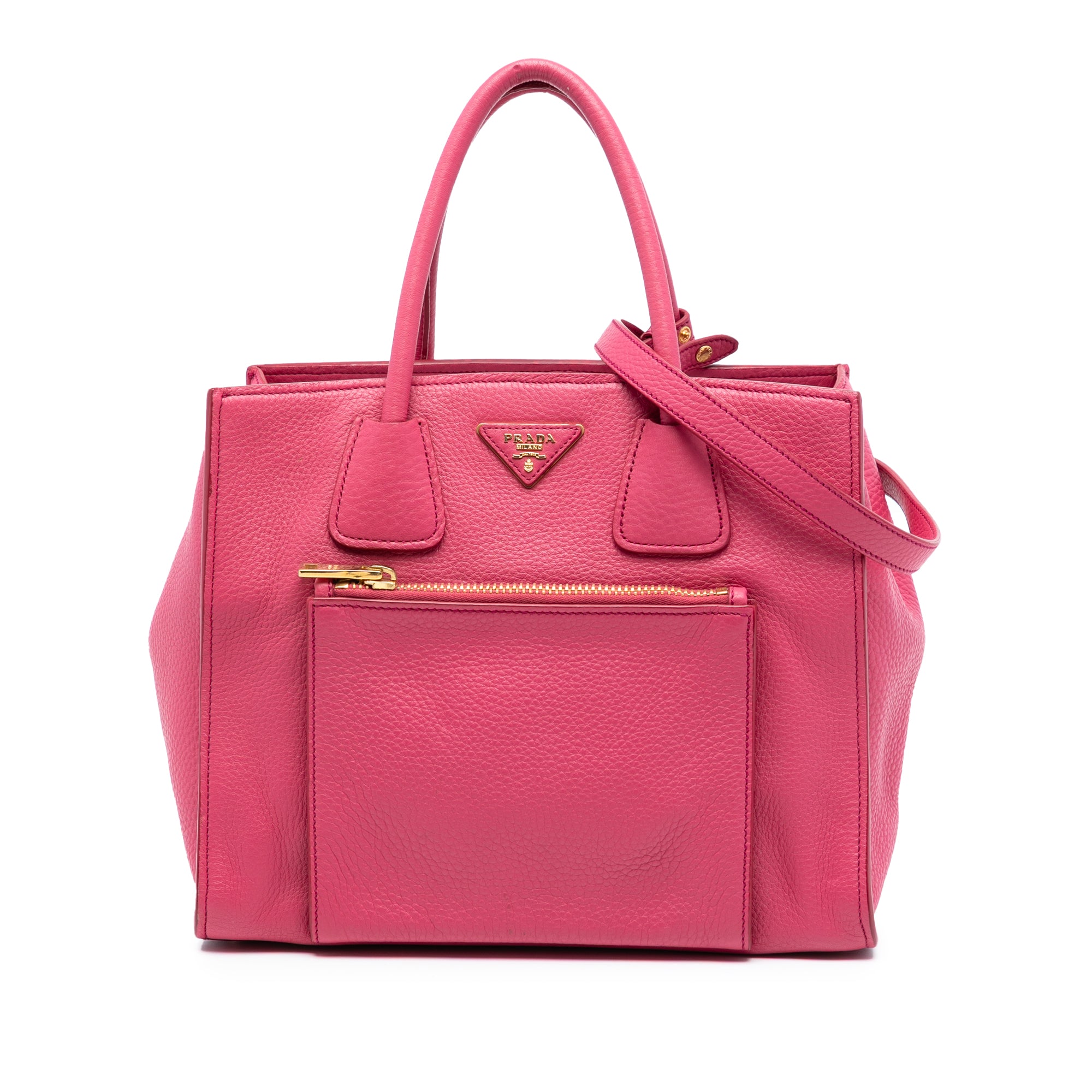 Vitello Daino Front Pocket Open Convertible Tote - Image 1