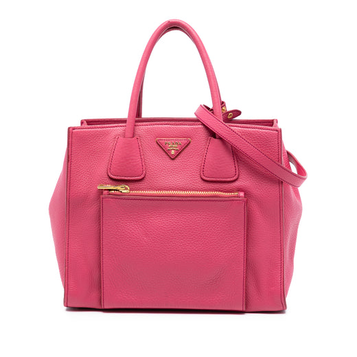 Vitello Daino Front Pocket Open Convertible Tote - Image 1