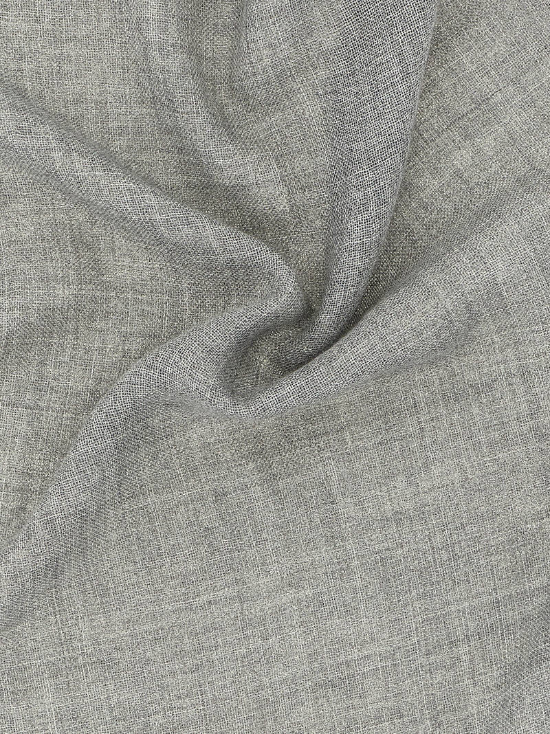 Brunello Cucinelli Cashmere-Silk Blend Scarf — Grey Cashmere And Silk Scarfs