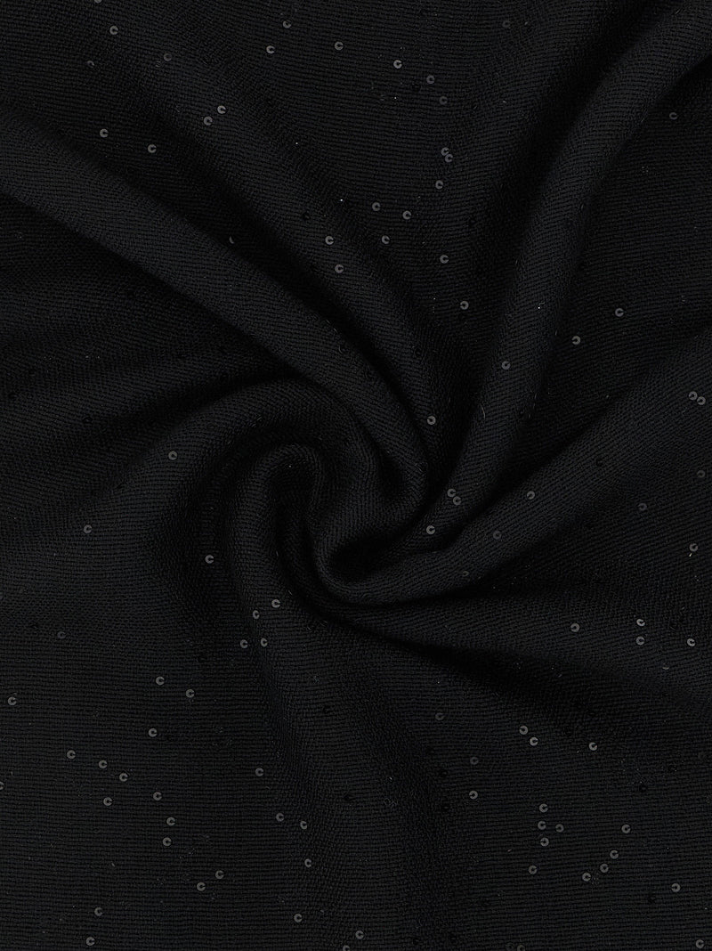 Brunello Cucinelli Diamante Cashmere-Silk Scarf — Black Cashmere And Silk Scarfs