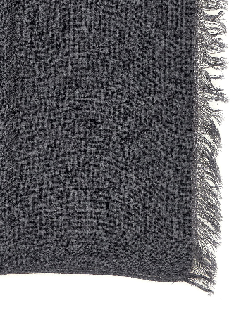Brunello Cucinelli Cashmere Silk Blend Scarf — Grey And Scarfs