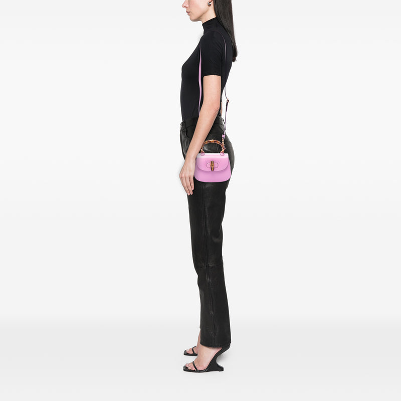 Mini Calfskin Web 1947 Bamboo Top Handle Bag - Image 6