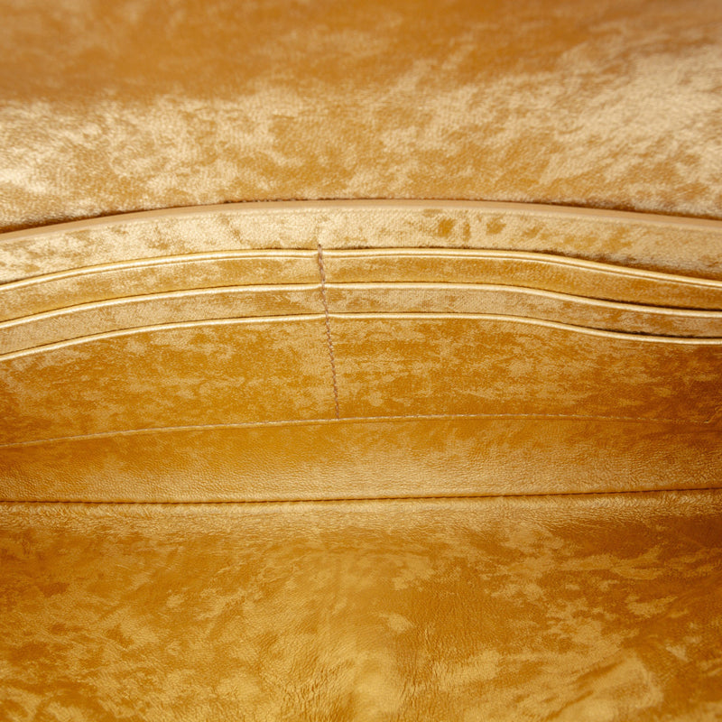 Metallic Lambskin Intrecciato Andiamo Clutch - Image 4