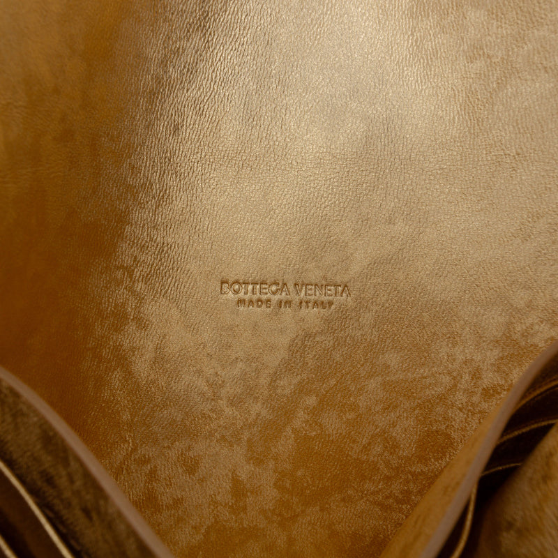 Metallic Lambskin Intrecciato Andiamo Clutch - Image 5