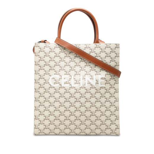 Medium Triomphe Coated Canvas Vertical Cabas Tote - Image 1