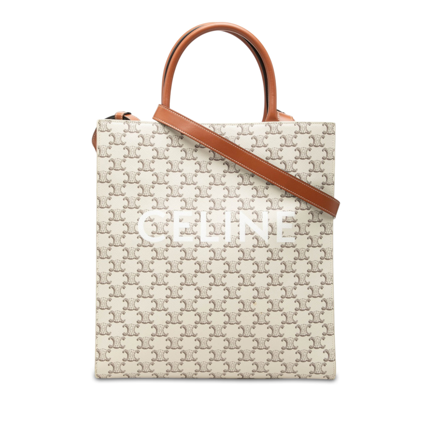Medium Triomphe Coated Canvas Vertical Cabas Tote - Image 1