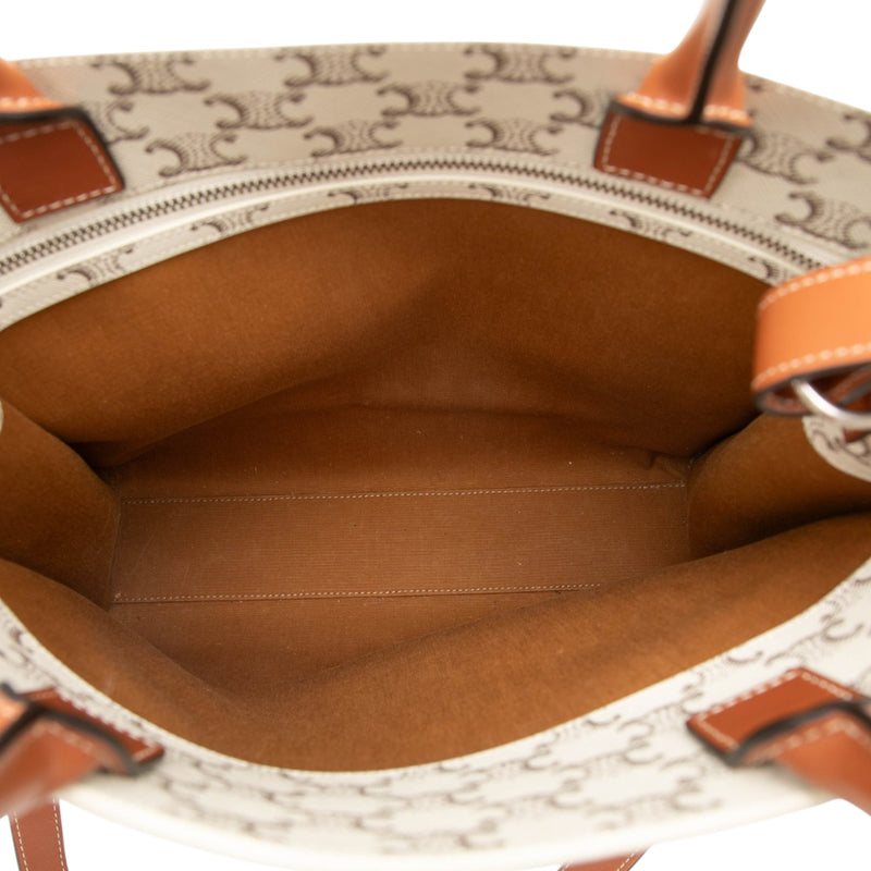 Medium Triomphe Coated Canvas Vertical Cabas Tote - Image 4