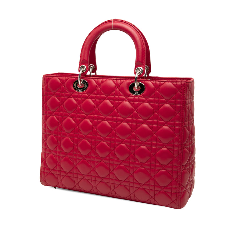 Large Lambskin Cannage Lady Dior - Image 2