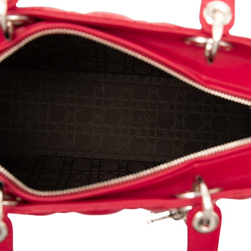 Large Lambskin Cannage Lady Dior - Image 4