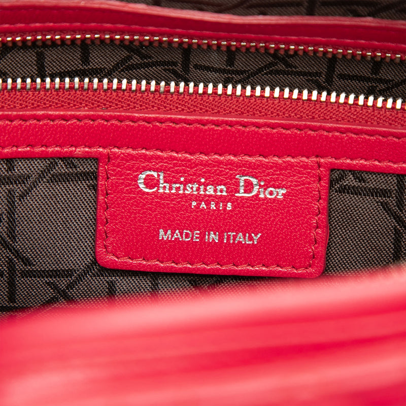 Large Lambskin Cannage Lady Dior - Image 5