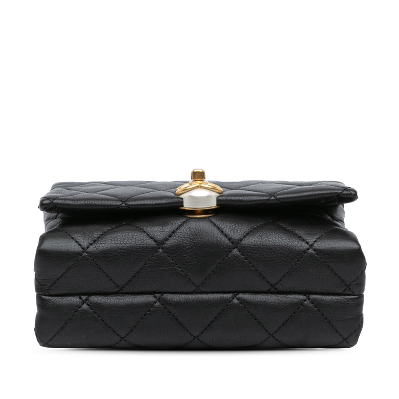 Mini Quilted Calfskin Pearl CC Accordion Flap - Image 3