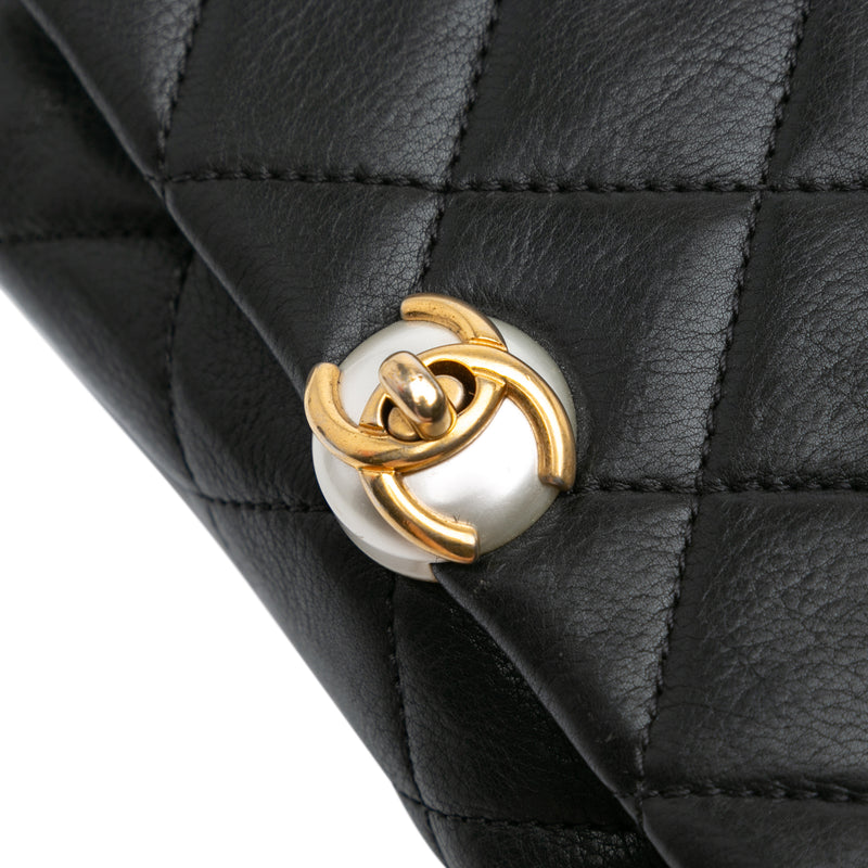 Mini Quilted Calfskin Pearl CC Accordion Flap - Image 8