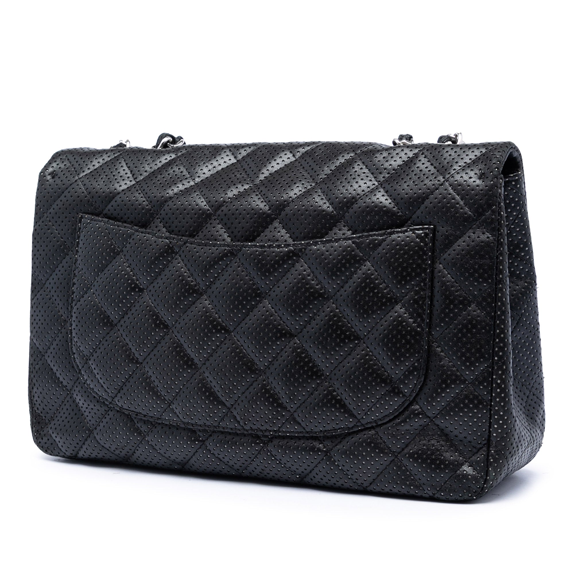 Jumbo Classic Perforated Lambskin Single Flap - Image 2