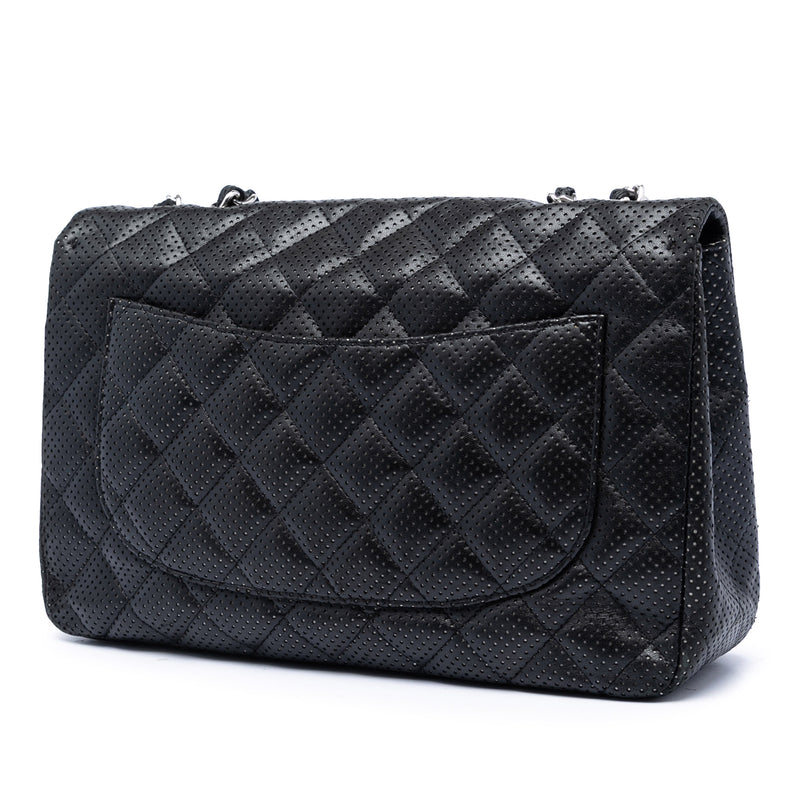 Jumbo Classic Perforated Lambskin Single Flap - Image 2