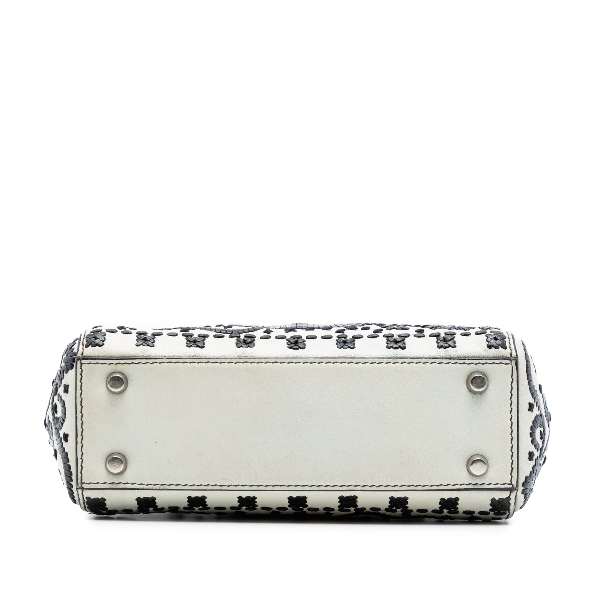 Mini Calfskin Flower Embroidered Lady Dior - Image 3