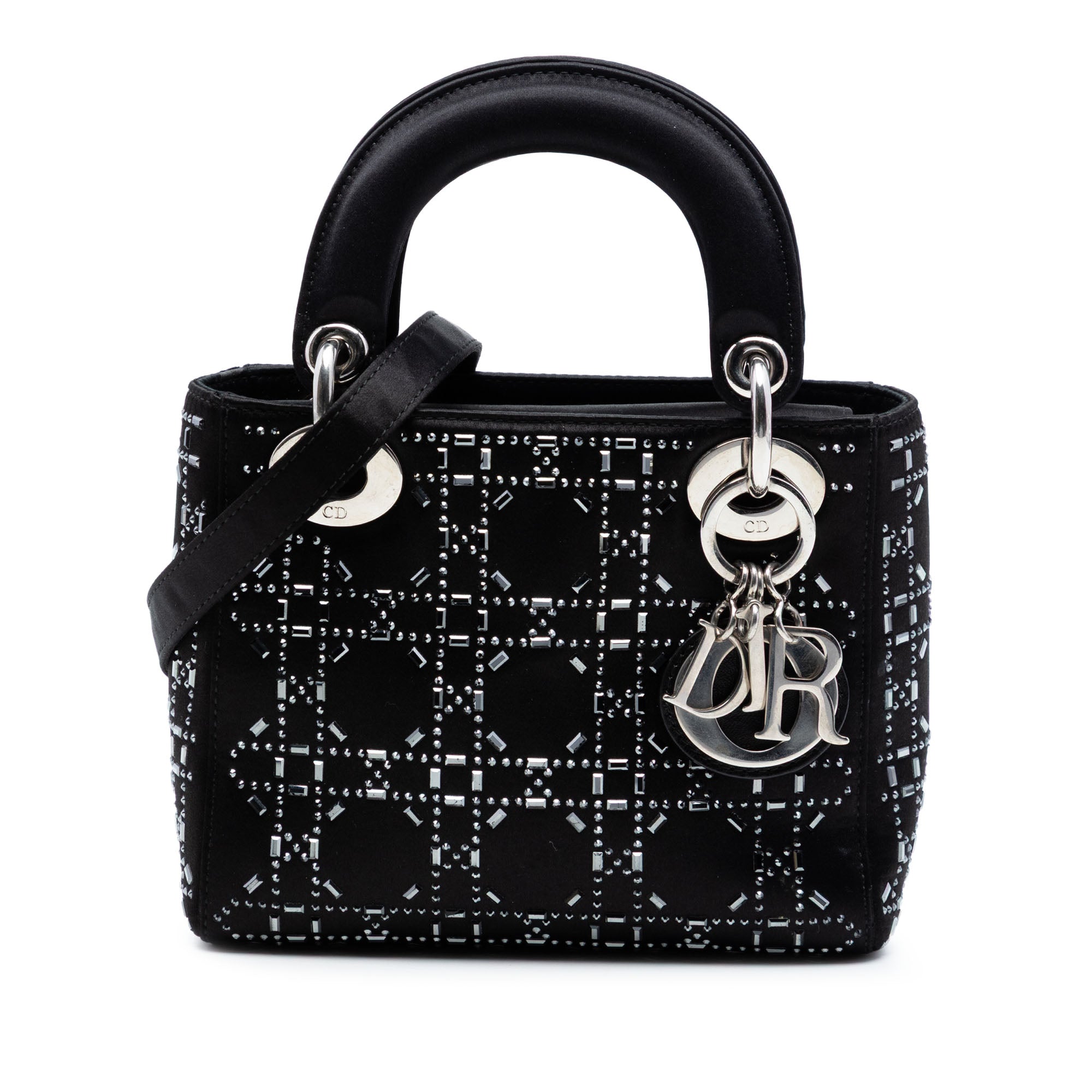 Mini Satin Cannage Strass Crystal Embellished Lady Dior - Image 1