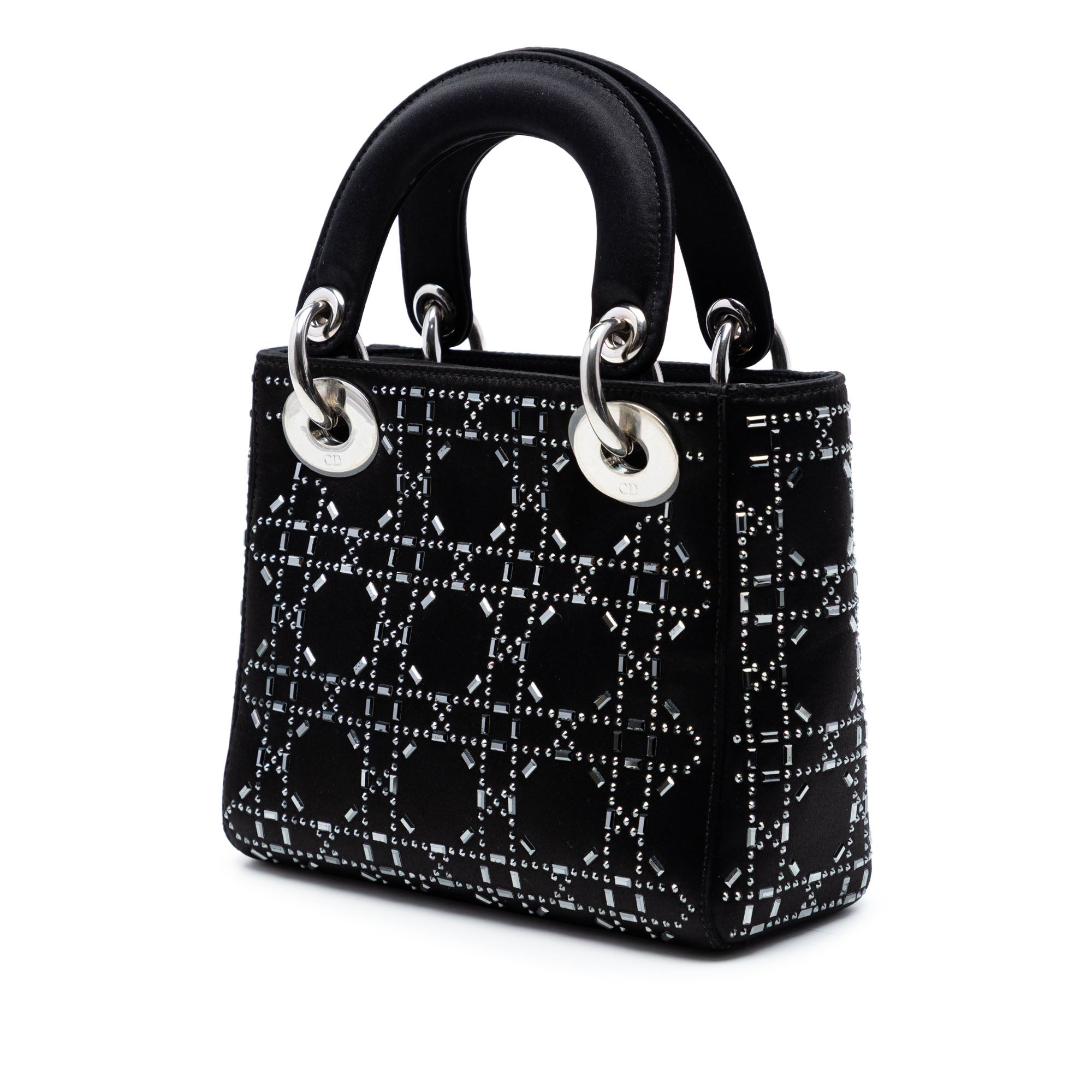 Mini Satin Cannage Crystal Embellished Lady Dior - Image 2