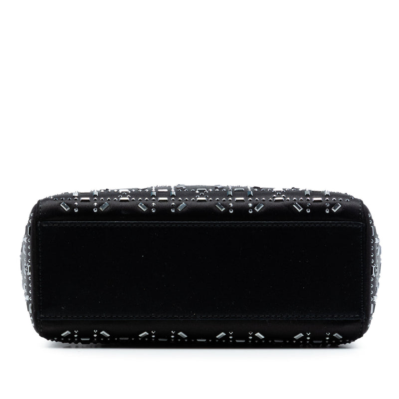 Mini Satin Cannage Crystal Embellished Lady Dior - Image 3