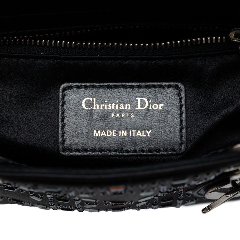 Mini Satin Cannage Crystal Embellished Lady Dior - Image 5