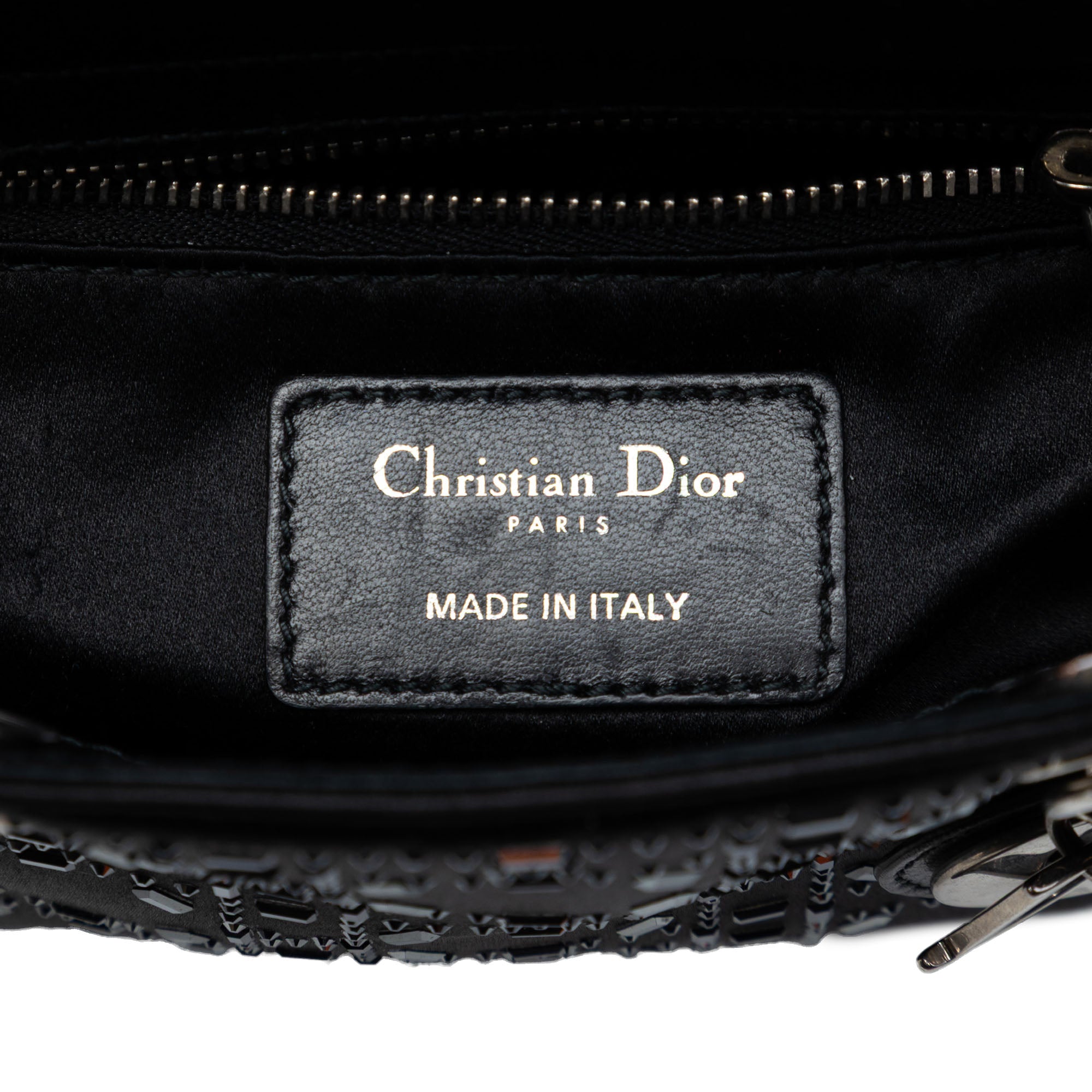 Mini Satin Cannage Crystal Embellished Lady Dior - Image 5