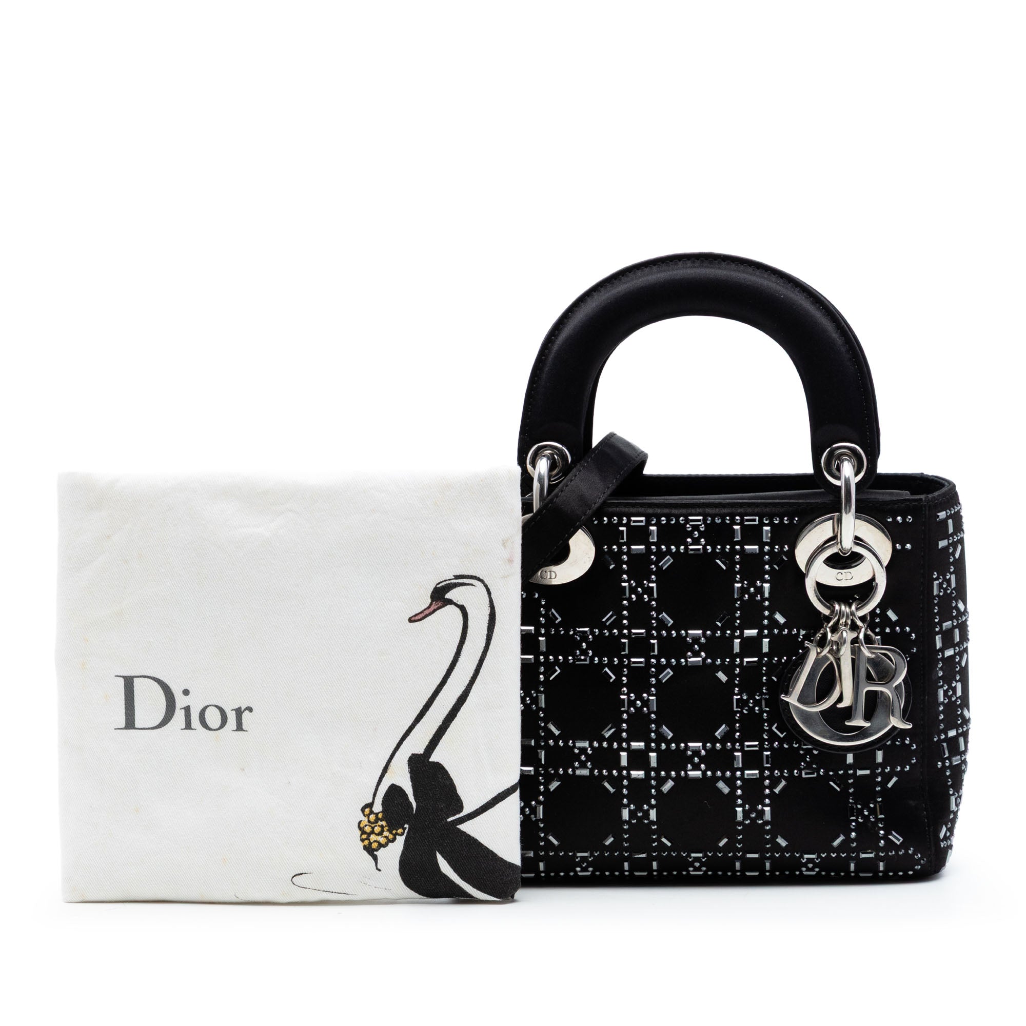 Mini Satin Cannage Strass Crystal Embellished Lady Dior - Image 7