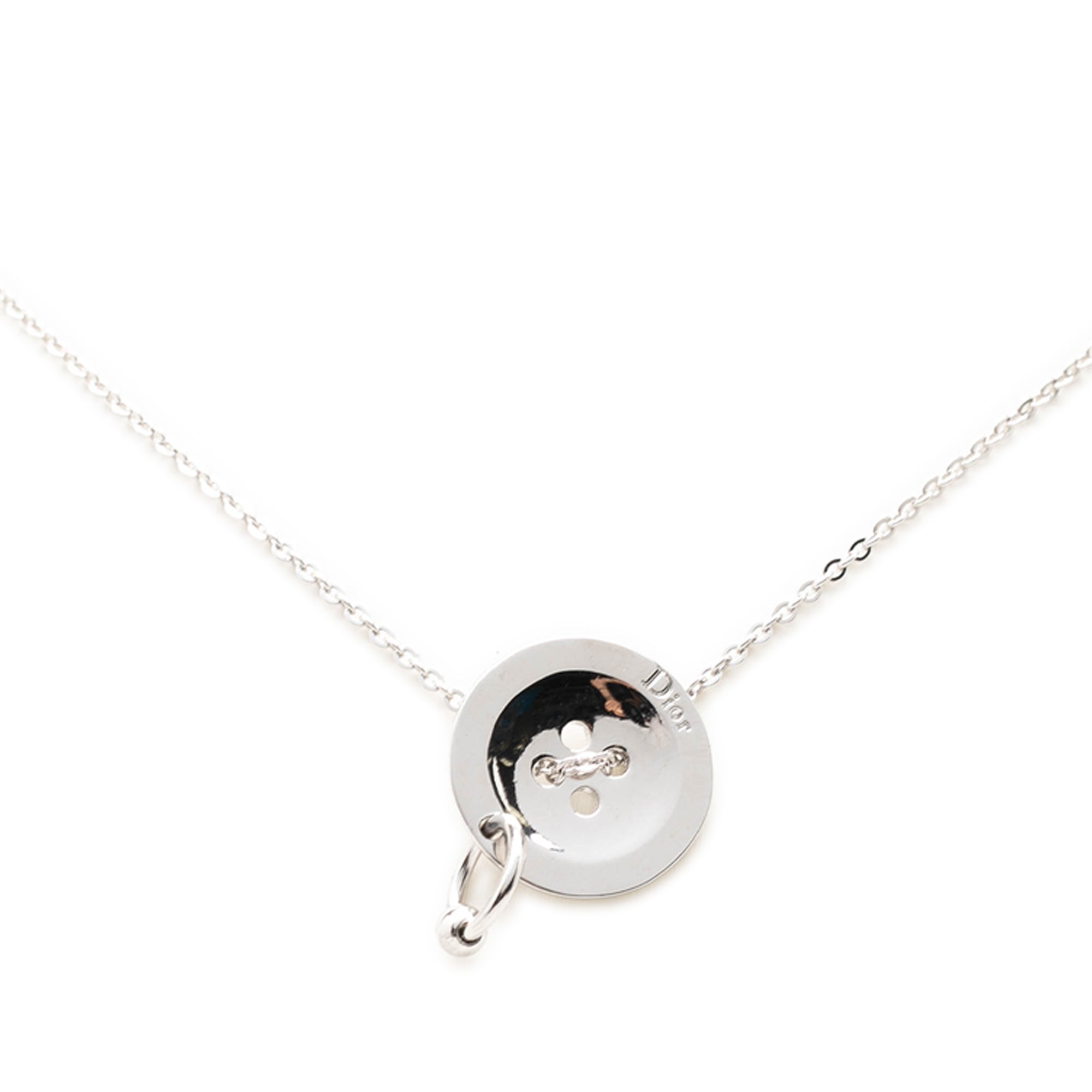 Brass Button Pendant Necklace - Image 2