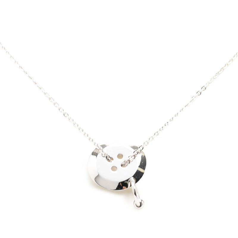 Brass Button Pendant Necklace - Image 3
