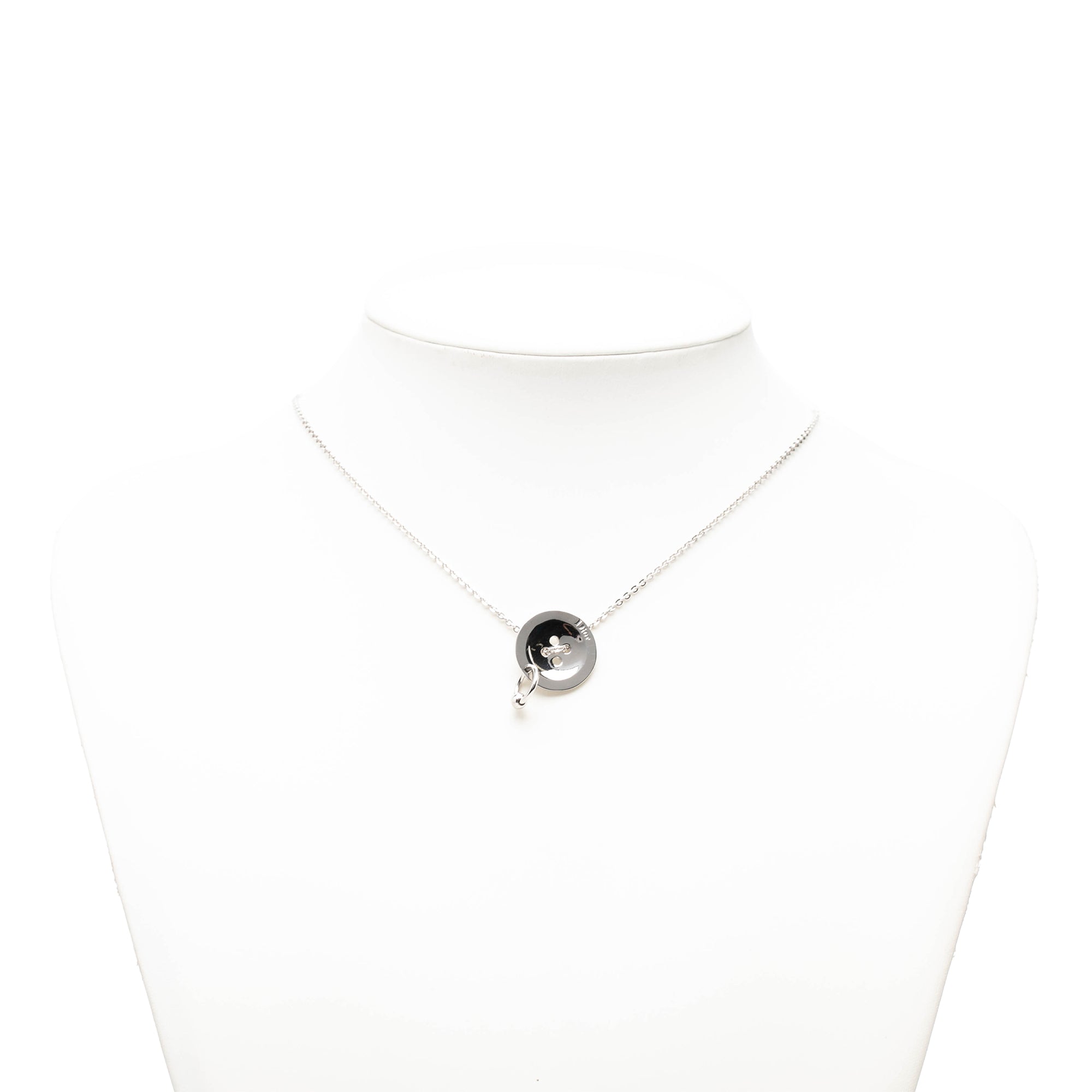 Brass Button Pendant Necklace - Image 7
