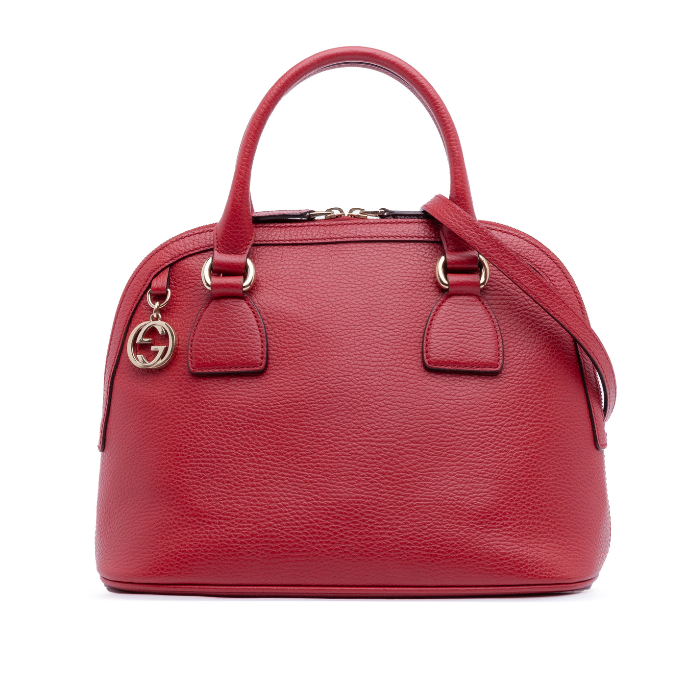 Small Dollar Calfskin GG Charm Dome Satchel - Image 1
