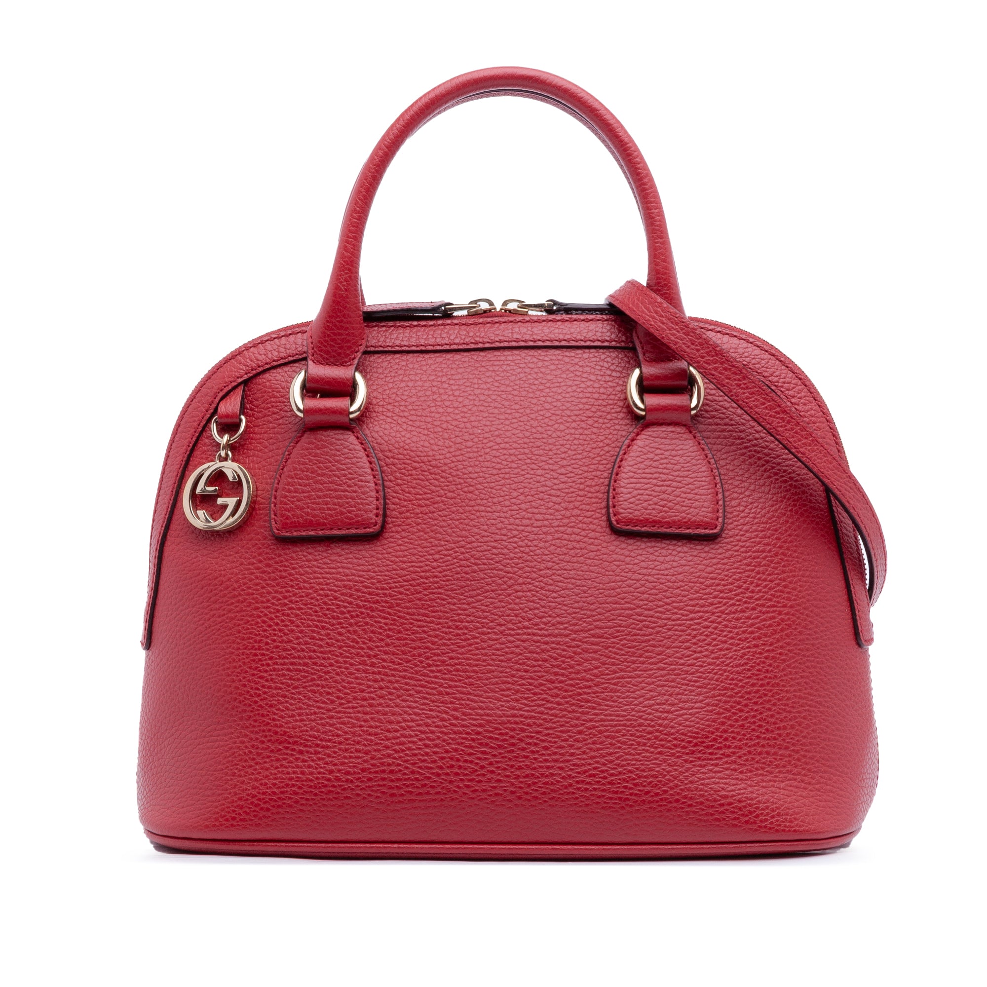 Small Dollar Calfskin GG Charm Dome Satchel - Image 1