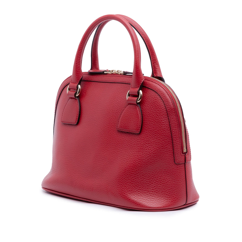 Small Dollar Calfskin GG Charm Dome Satchel - Image 2