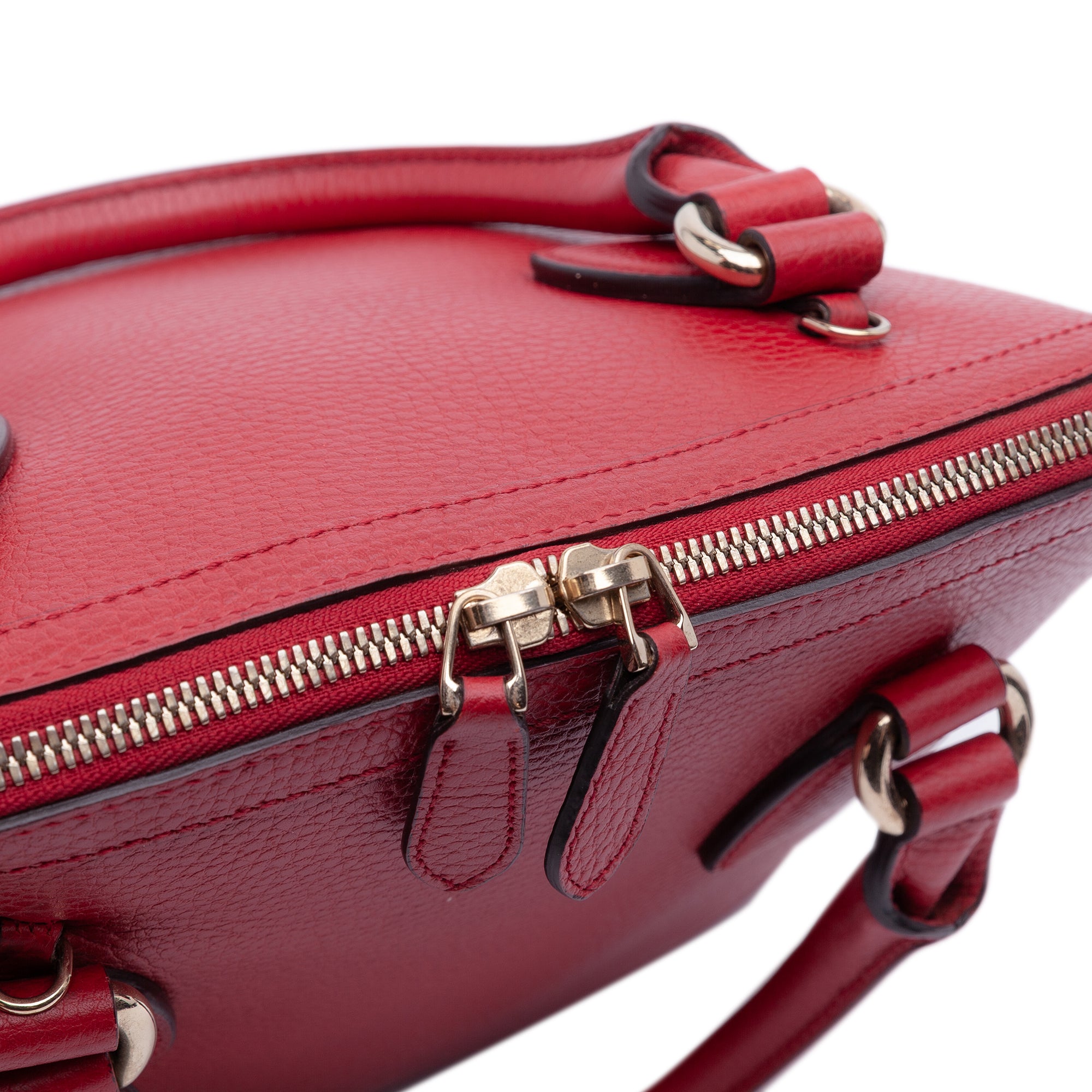Small Dollar Calfskin GG Charm Dome Satchel - Image 8